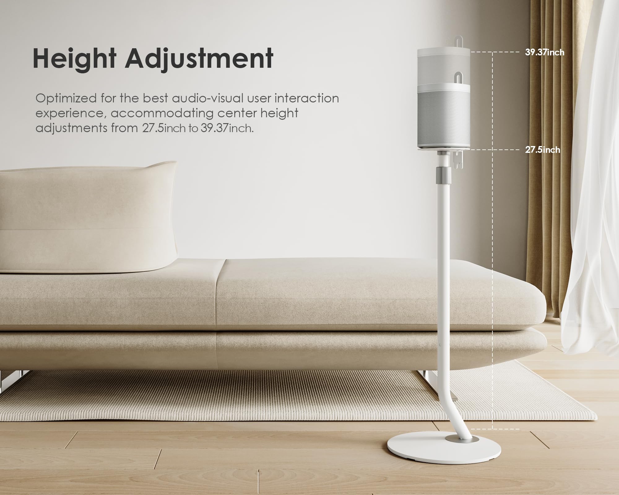 Amazon.com: FITUEYES Design Adjustable Speaker Stands Pair for